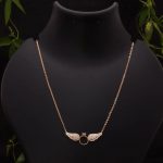 Ring with Wings in Diamond Rose Gold Necklace for Girls & Women