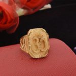 1 Gram Gold Plated Om Fashion-Forward Design High-Quality Ring for Men - Style