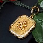 Men Designer 1 gram Micro plated pendant  Design with Ganesh idol