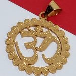 Men Designer 1 gram Micro plated OM pendant